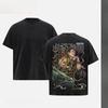 Jujutsu Kaisen Geto Suguru Camiseta Estampada Masculina Feminina Camisetas de Algodão Lavado Manga Vintage Camiseta Harajuku Masculina Casual Solta Camiseta