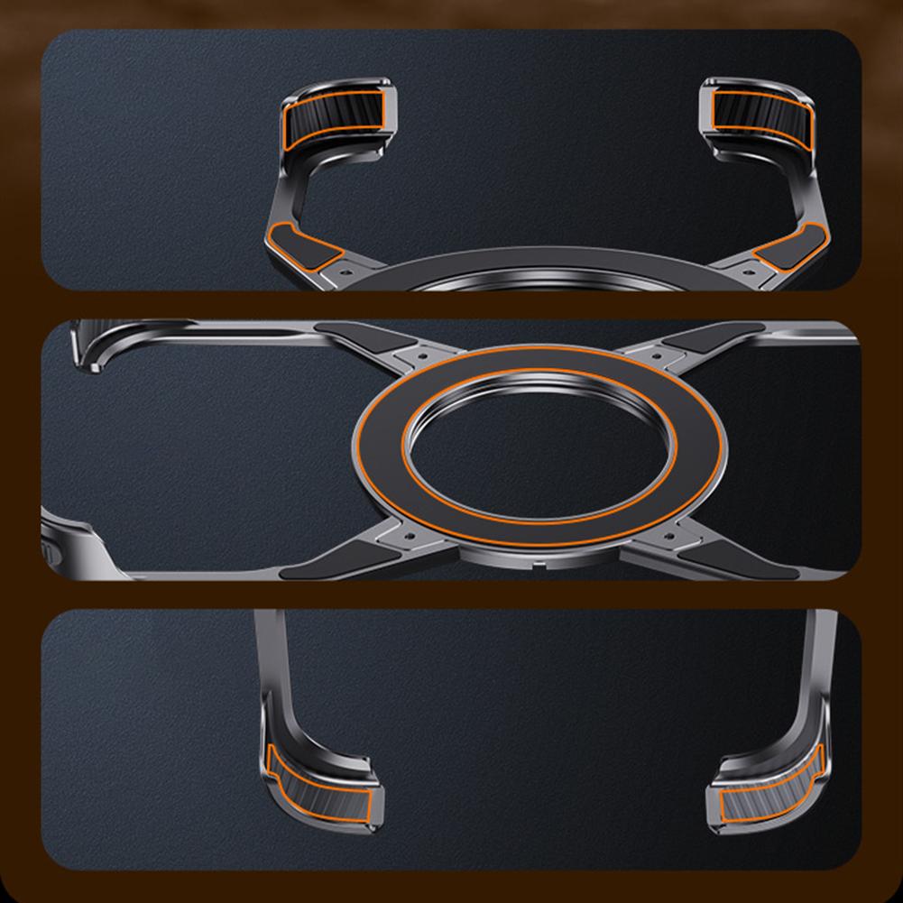 Metal Aluminium Alloy Magnetic Frameless Phone Case Bumper Shockproof Cover 360° Stand for iPhone 14 13 15 Pro Max