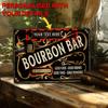 Gepersonaliseerd Naam Bourbon Bar Metalen Bord Gepersonaliseerde Aluminium Wanddecoratie