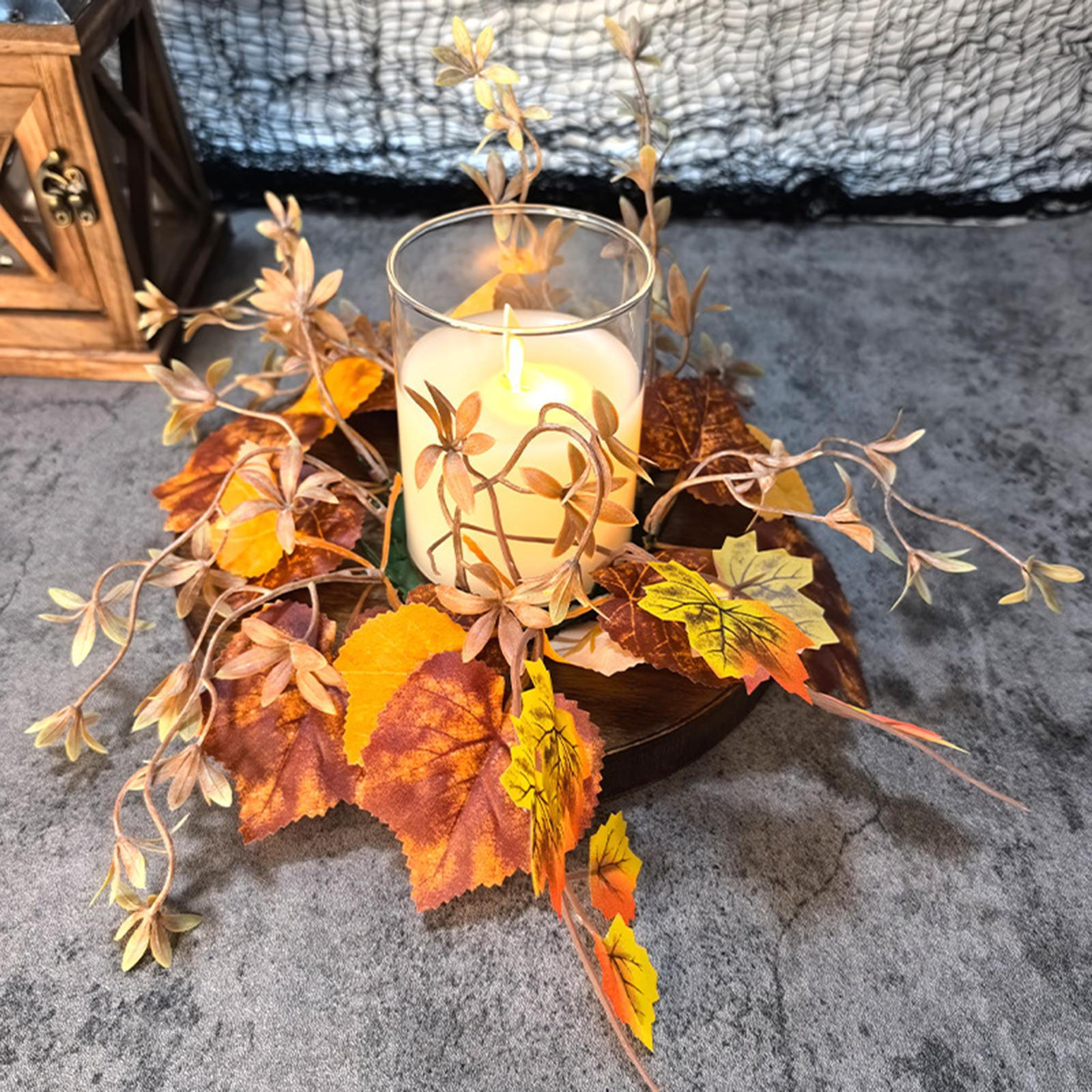 

Осенний венок 25 см Фестивальный настольный декоративный урожайный декор на День благодарения