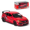 1/32 Scale Honda Civic Type-R Diecast Alloy Model Car Toy, Pull Back Vehicle with Light and Sound for Kids Adults Gift Collection