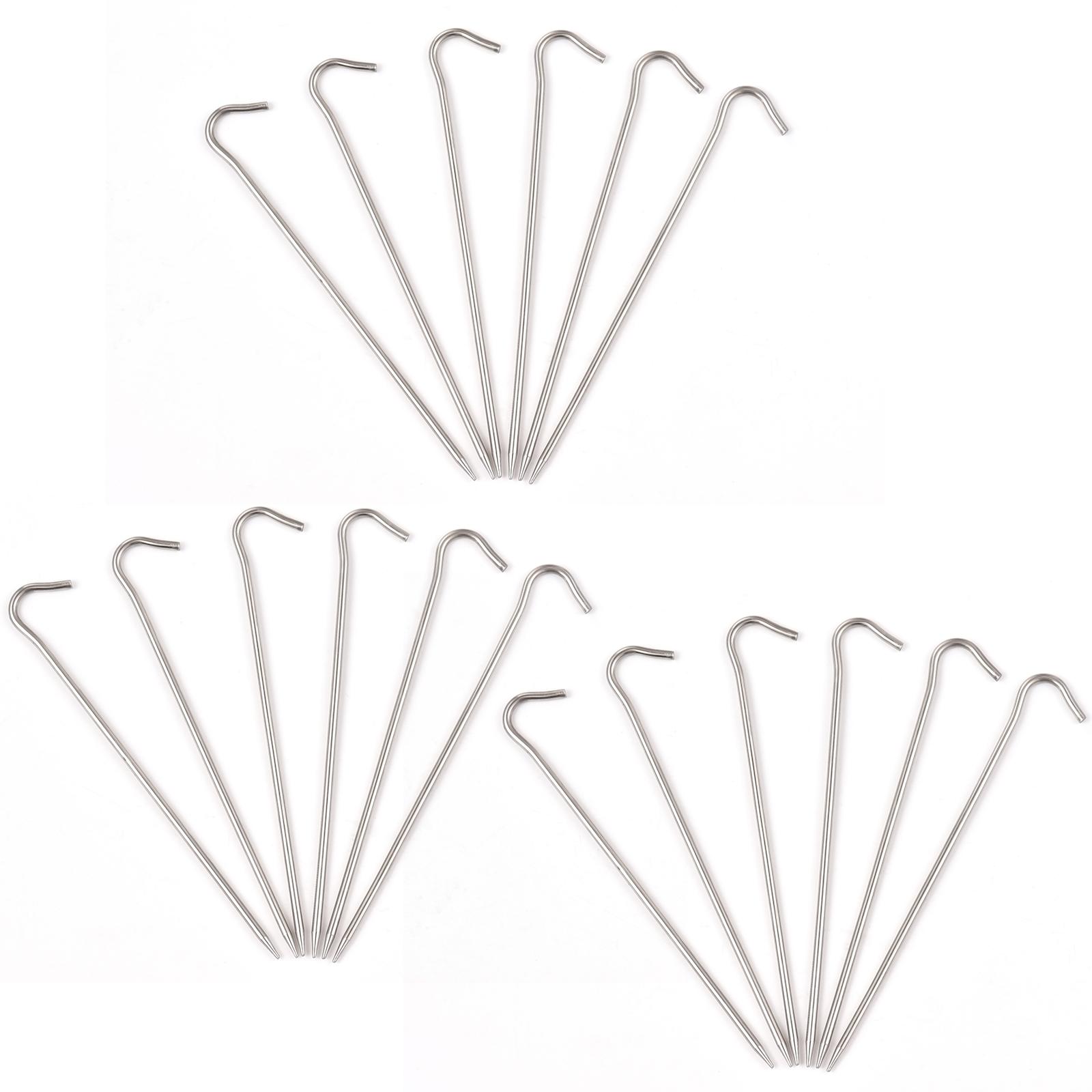 Ground Stakes Tent Stakes for Camping Metal Stakes for Ground Canopy Stakes Sand Stakes Stainless Steel Anti Rust