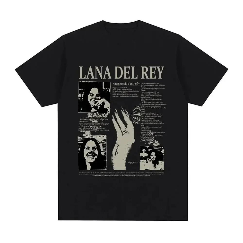 Singer Lana Del Rey Print T Shirt Women Unisex Fashion Hip Hop Tshirts Streetwear Harajuku Short Sleeve T Summer Tee Streetwear