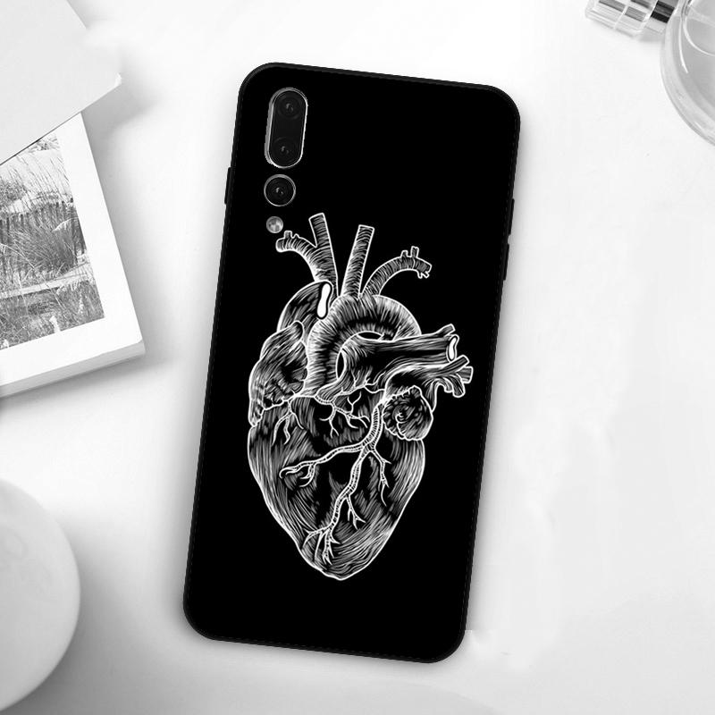 Human Anatomy Heart Art For Huawei Nova 11 10 9 SE Y70 Y60 Y90 Y61 Y91 Y73 Y72 12i 11i 8i P30 P40 Lite P60 Pro Case
