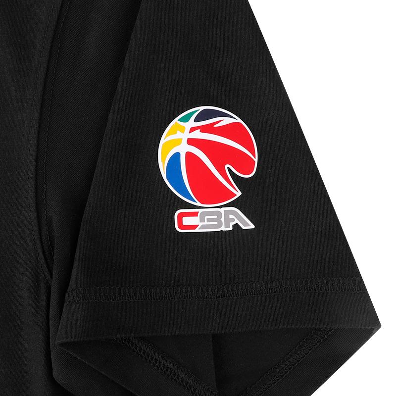 Li Ning CBA Series Basketball Training Print Breathable Sweat-Absorbing Round Neck Trendy Short Sleeve T-Shirt Unisex Tops Black AHSVE61-1TRAINING