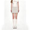 Women Polka Dot High Waist A-Line Mini Skort, Summer Slim Bodycon Skirt with Inner Liner, Gentle Style Anti-Chafing Short Skirt for Casual Outfits