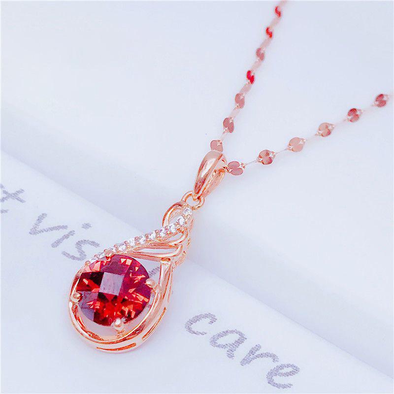 

Изысканный русский подвес-яйцо из 585 фиолетового золота с инкрустацией, покрытый розовым золотом, изысканная корейская версия высококачественного дизайна, ожерелье