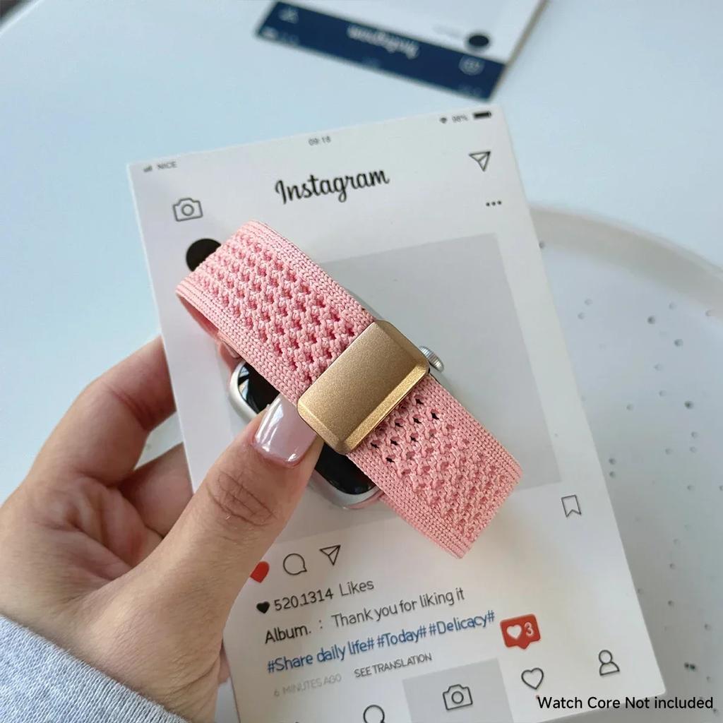 Cartoon Braid Nylon Magnetic Buckle Strap For Apple Watch Series 10 42mm 46 41mm 40 Lovely Girl Band For Iwatch 10 9 8 SE 6 5 4