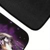 4pcs Wolf Car Floor Mats Set - Non-Slip All-Weather Fit for Cars  SUVs  Purple Wolf & Design  - Heavy-Duty Full Set with Front & Rear Seats  Trucks