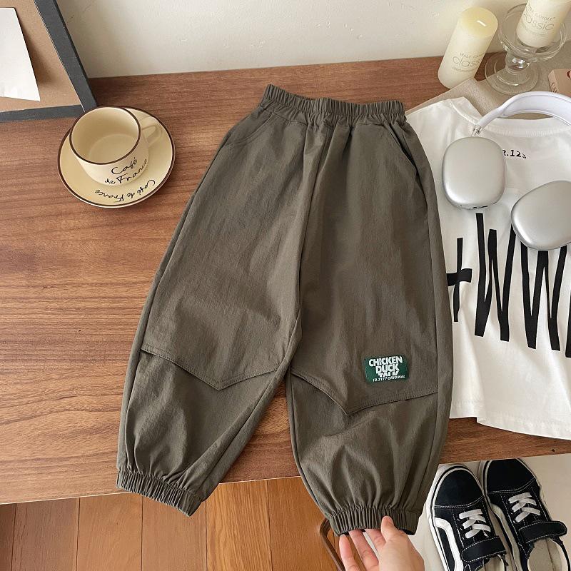 Boys' Quick-Dry Cargo Pants: Korean-Style Casual Summer Wear