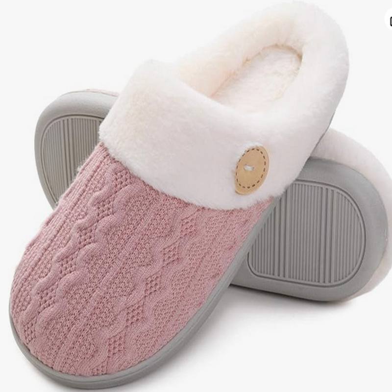 Autumn and Winter Cotton Slippers Female Couple Warm Shoes Cute Plush Home Indoor and Outdoor Cotton Shoes Confinement Shoes
