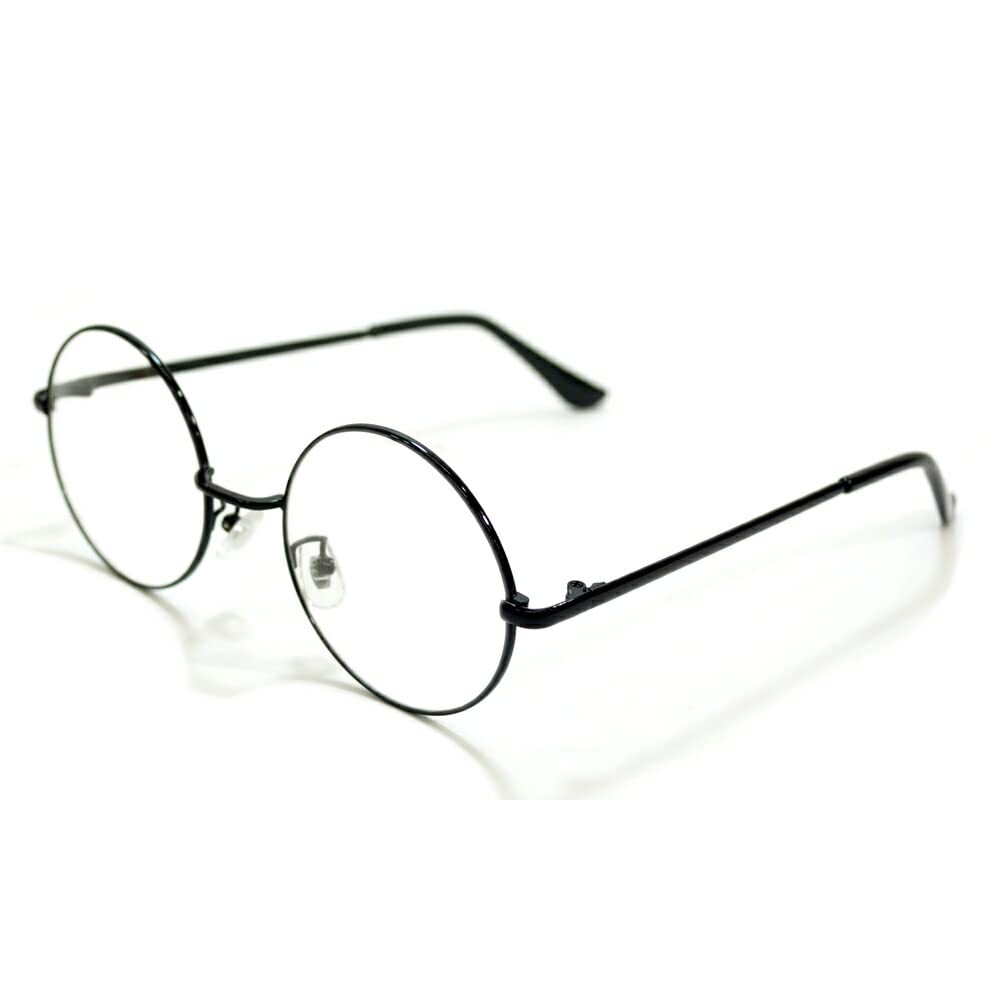 [MERRY PLEASURE] Sunglasses, Fashion Glasses, Men's & Women's, Round, Boston Style, Thin Rim, Metal Frame, Silver, Gold, Black, Brown, Bronze, Clear