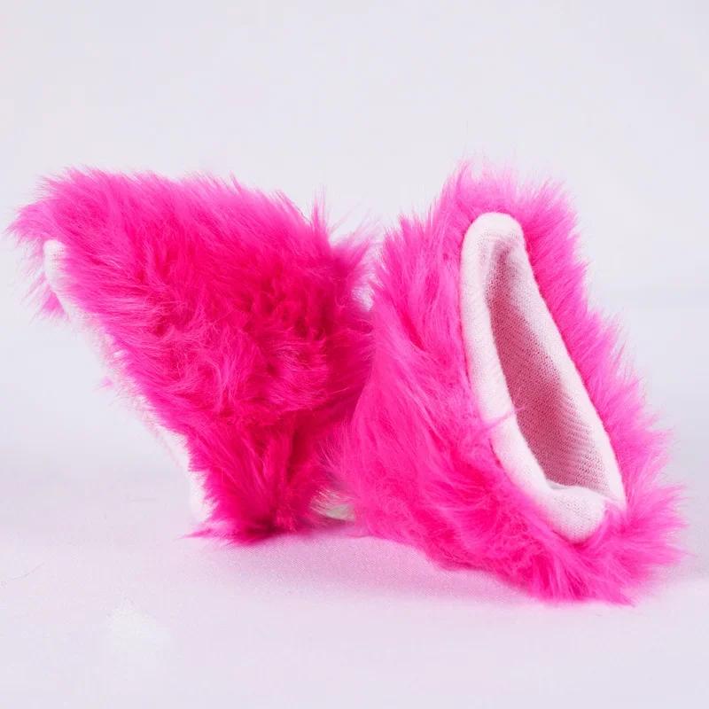 1Pair Cat Plush Ears Helmet Decor Cute Motorbike Cycling Styling Helmet Decorate Sticker Accessories Cosplayer Decoration Gift