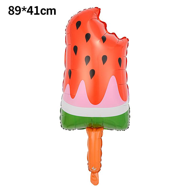 Watermelon Theme Balloon Summer Party Hawaiian Atmosphere Ball Watermelon Decorative Aluminum Film Balloon 4D Perfect Round Balloon