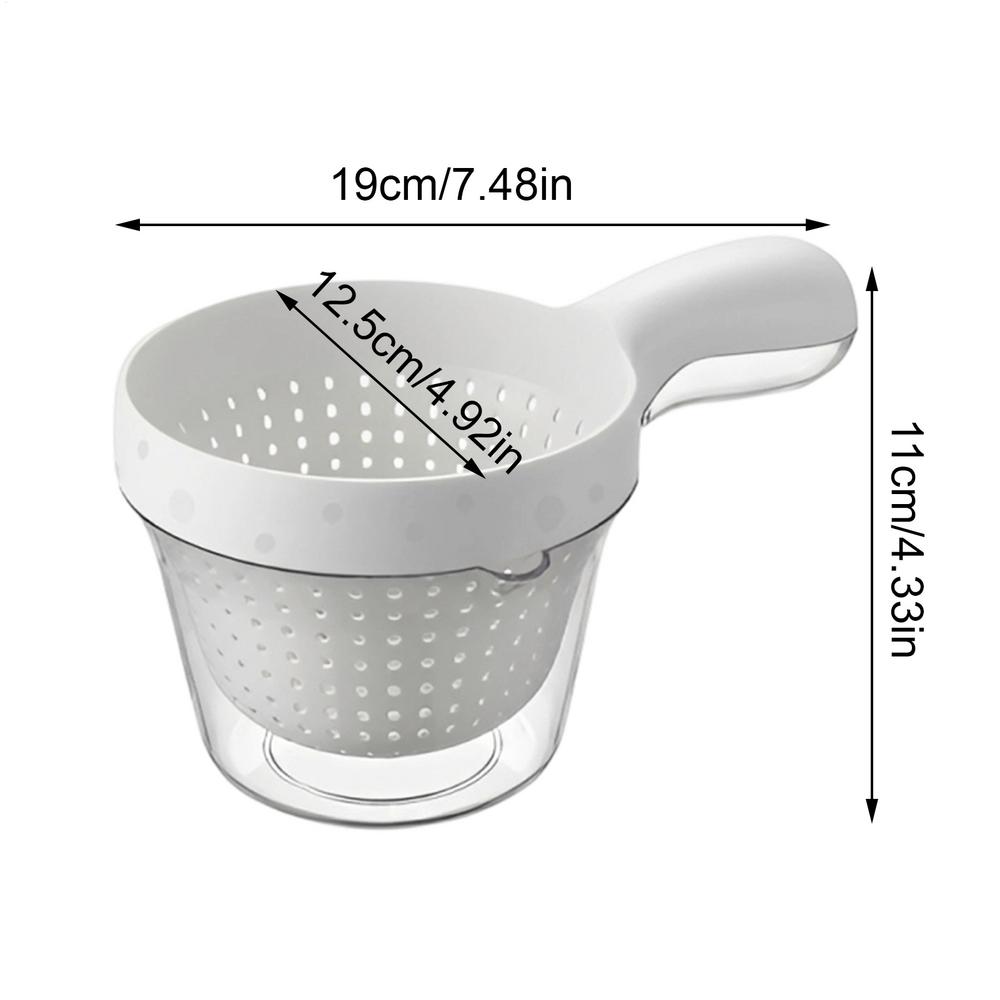 Double-Layer Drain Basket With Handle Removable Sink Vegetable Basket Fruit Basket Vegetable Basket For Home Camping белый