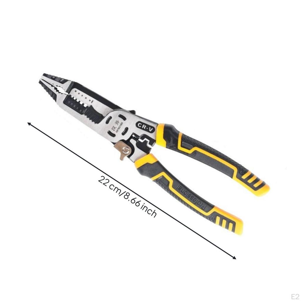 Electrician's Plier 9Inch LongNose Versatile Long Nose Pliers with Cutter for Installation