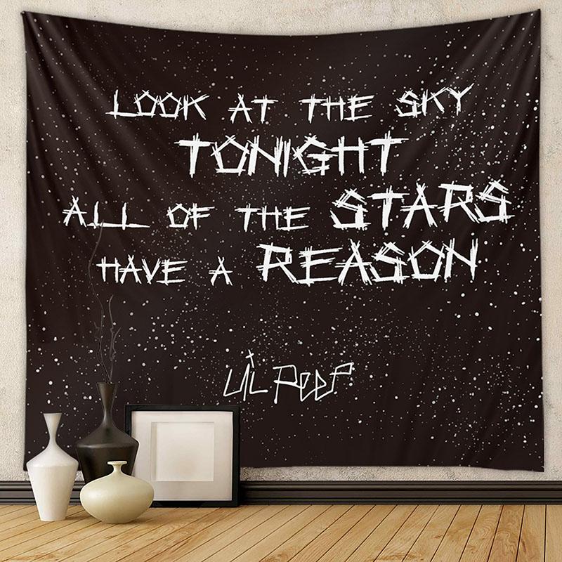 

Black and White Contrast Printed Tapestry Fashion Letter Pattern Wall Hanging Cloth for Bedroom Hippie Background Decor Carpet 74x94cm(29x37in)