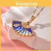 Genshin Impact Ayaka Weapon Folding Fan Necklace Stunning Alloy Pendant For Couples