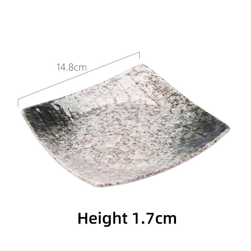 Japanese Ceramic Square tray Dining Food Plate Creative Coarse Ceramic Tableware Snack Dessert Sushi Dishes pasta plate sets