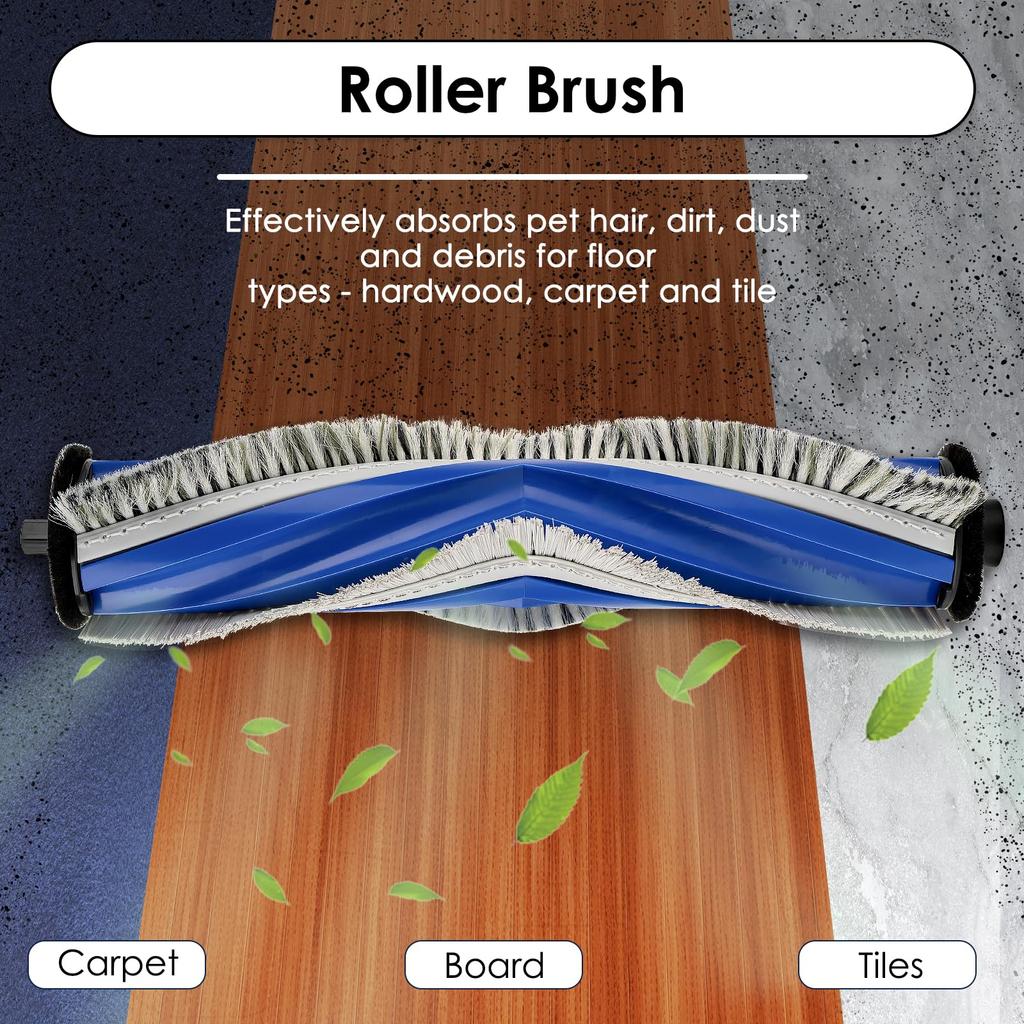 ECOVACS DEEBOT N20 Pro Plus Replacement Parts for N20 Plus Robot Vacuum Includes 1 Roller 2 Side 2 HEPA 2 Mop and Accessory Kit (7-Piece) Plus/N20