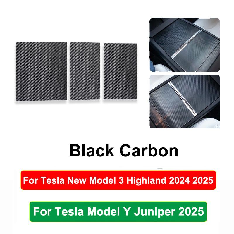 For Tesla Model Y Juniper 2025 Model 3+ Highland Center Console Cover Protector Sticker Central Control Panel Film Accessories
