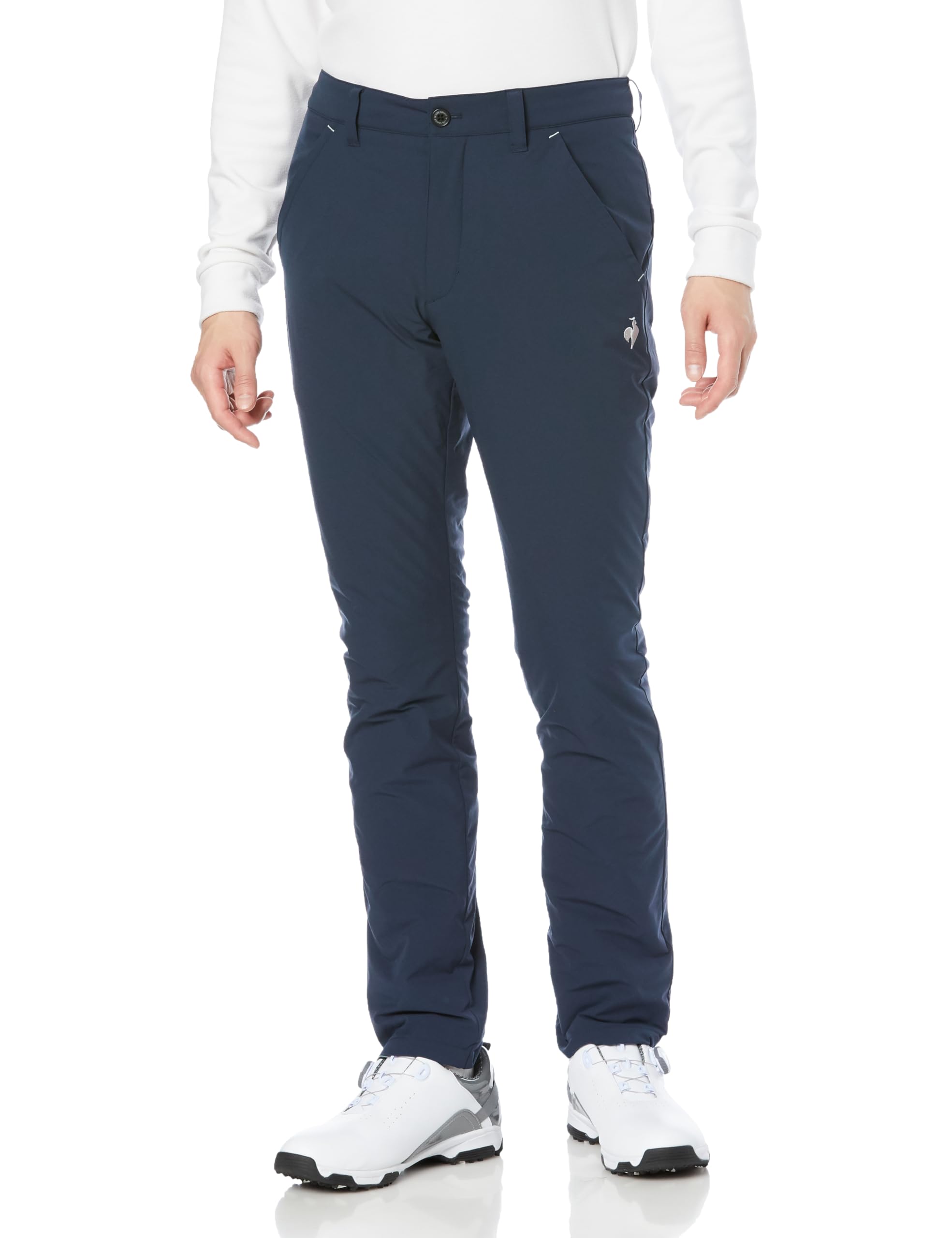 

Le Coq Sportif Golf Golf Pants Navy Blue Men s (Limited Edition) - Padded, Windproof, Water-Repellent, Stretch, (QGMWJD40AT)
