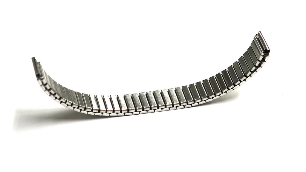 Cheap Casio A158 A159 A168 Etc Compatible Stainless Steel Expansion Belt Band Bellows Type Elastic Belt Ca-s5 (18mm (M Size), Silver)