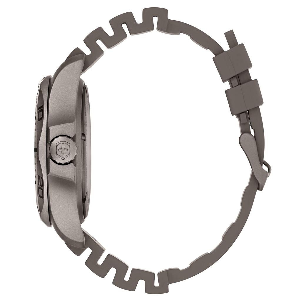 VICTORINOX Uhr PROFESSIONAL DIVER TITANIUM Sandgestrahltes Titangehäuse Graues Zifferblatt Graues Kautschukarmband Geschenk 241810 INOX. [