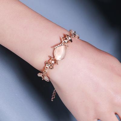 Modetrend Schitterende Bladeren Armband Roségouden Armband Persoonlijkheid Vrouwelijke Accessoires