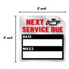 100pcs Oil Change Service Reminder Sticker Decal Stickers