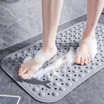 Bathtub Mat Non Slip with Suction Cups In Bathroom Washable Shower Mats with Drainage Holes for Tub Foot Massage