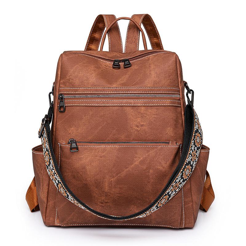 Cute Ladies' Backpack, Lightweight Girls' Retro Backpack, Large Capacity Casual Travel Dual-use Shoulder Bag
