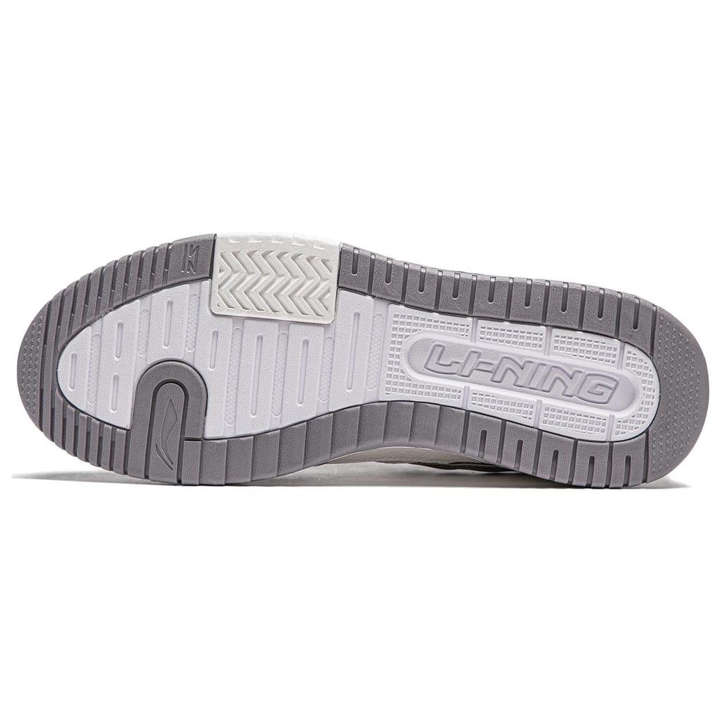 Li Ning Tianji 2.0 Cushioning Abrasion Resistant Lightweight Breathable Low Top Skateboard Shoes Men's White Gray AGCU193-3