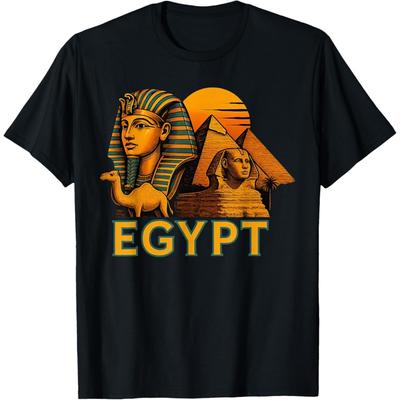 Retro Ägypten Reise Pharao Pyramide Kamel Sphinx T-Shirt