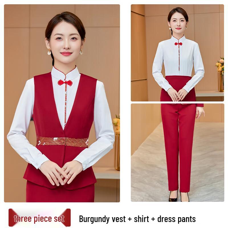 Neues Damen-Weste-Uniform-Set im chinesischen Stil
