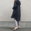 2024 Winter Women's Long-Sleeved Hooded Zippered Mid-Length Warm Cotton Jacket