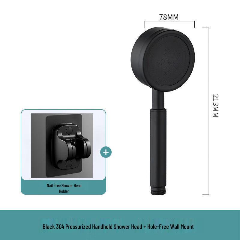 304 Stainless Steel Pressure Boosting Bathroom Shower Head