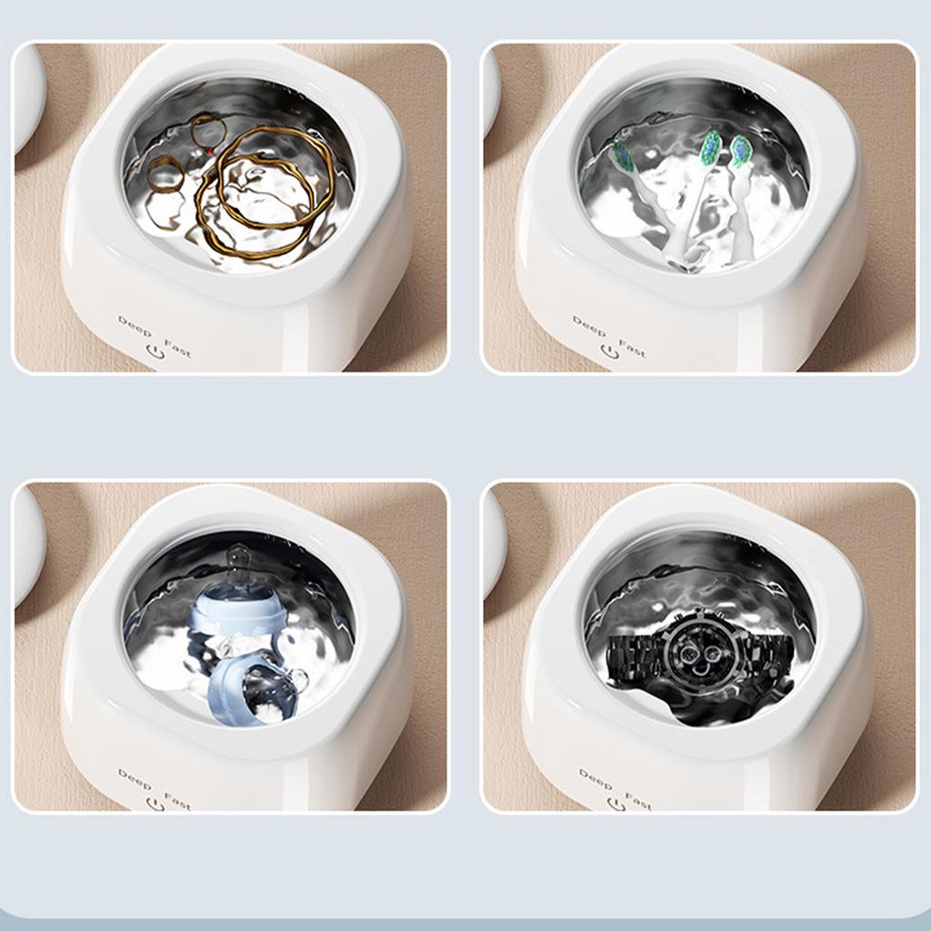 Ultrasonic Cleaning Machine Braces Denture Retainer Cleaning Machine Mini Portable Jewelry Deep Cleaning