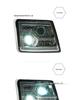 Ultra-Bright Dual-Lens LED Headlight Assembly for Foton GTL Tipper Truck, Model H4-B