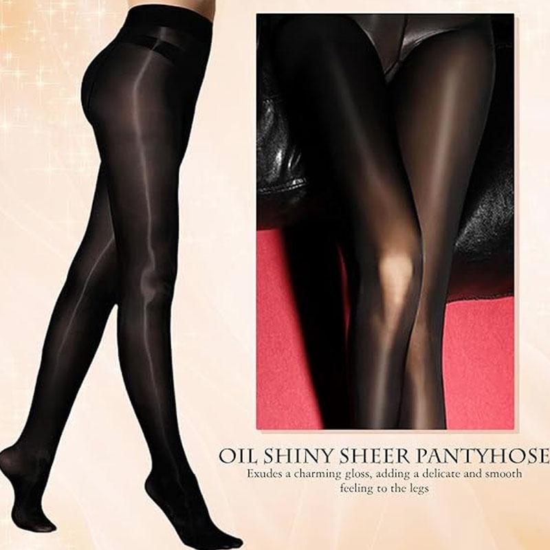 Übergröße Damen Strumpfhose Damen Glänzende Strümpfe