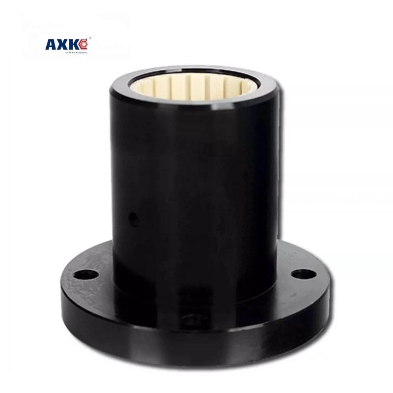 1PCS LMK/LMF10/12/16/20UUMaintenance-free Engineering Plastic Aluminum Plastic Square/round Flange Linear Bearings