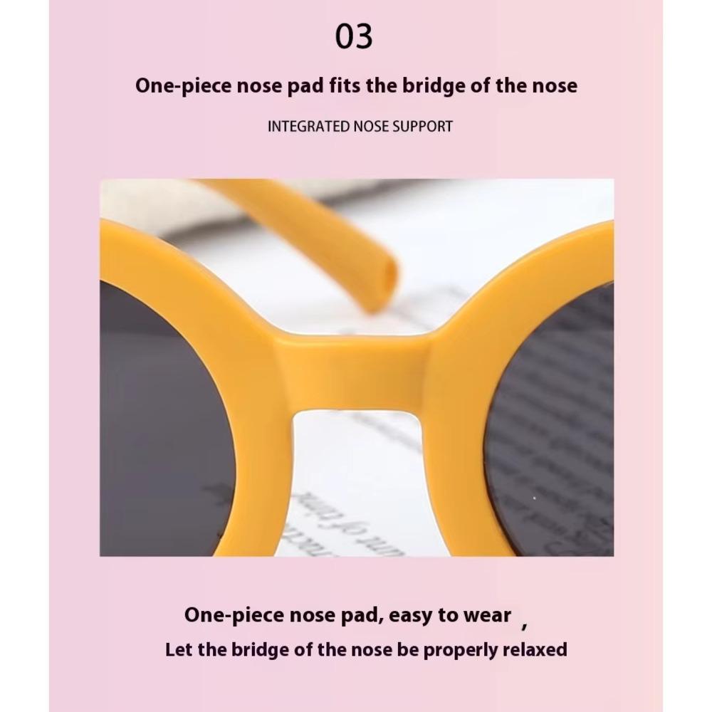 Uv400 Protection And Sun Protection Children'S Cubs Toddlers Babies Soft Silicone Polarized Morandi Color Sunglasses