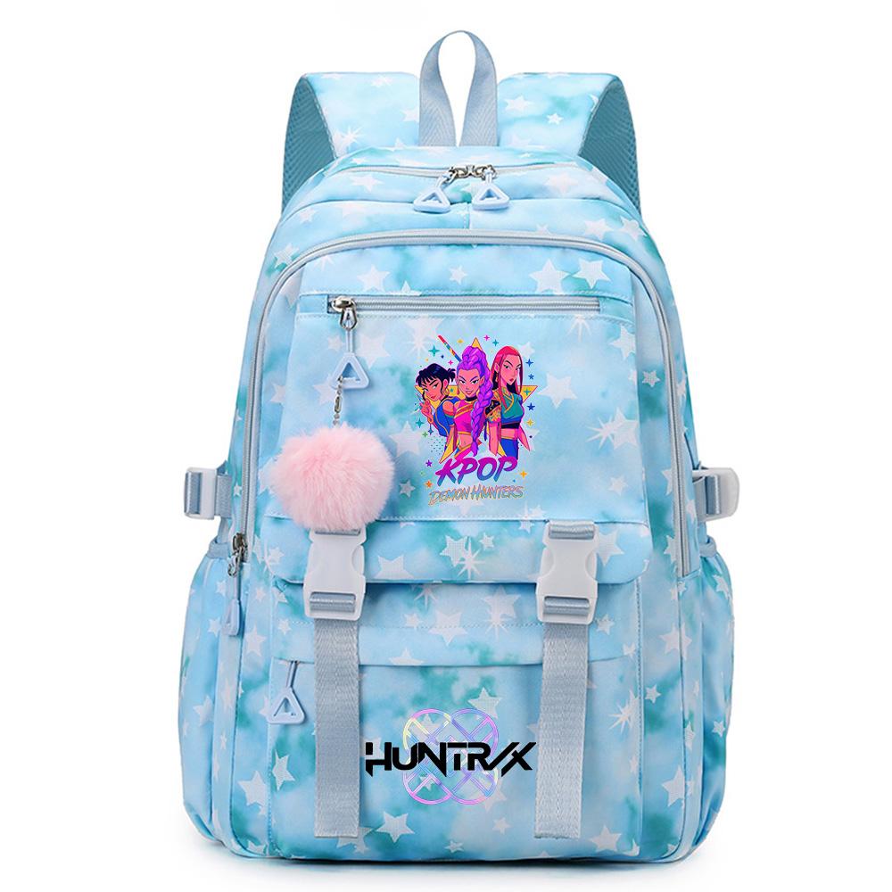 Anime K-Pop Demon Hunters Printed Backpack Large Capacity Bookbag Laptop Unisex Student Boy Girl School Bag Large Capacity Travel Outdoor Bag
