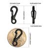 TEMLUM Carabiner, Small Mini Carabiner, Set of 10, Snap Hook,