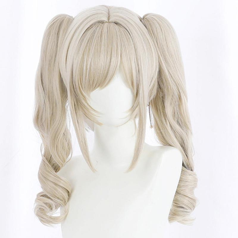 

Парик с двумя хвостиками Оригинальный Бог Золотой парик Рыцари Западного Ветра Барбара Косплей Накладные волосы