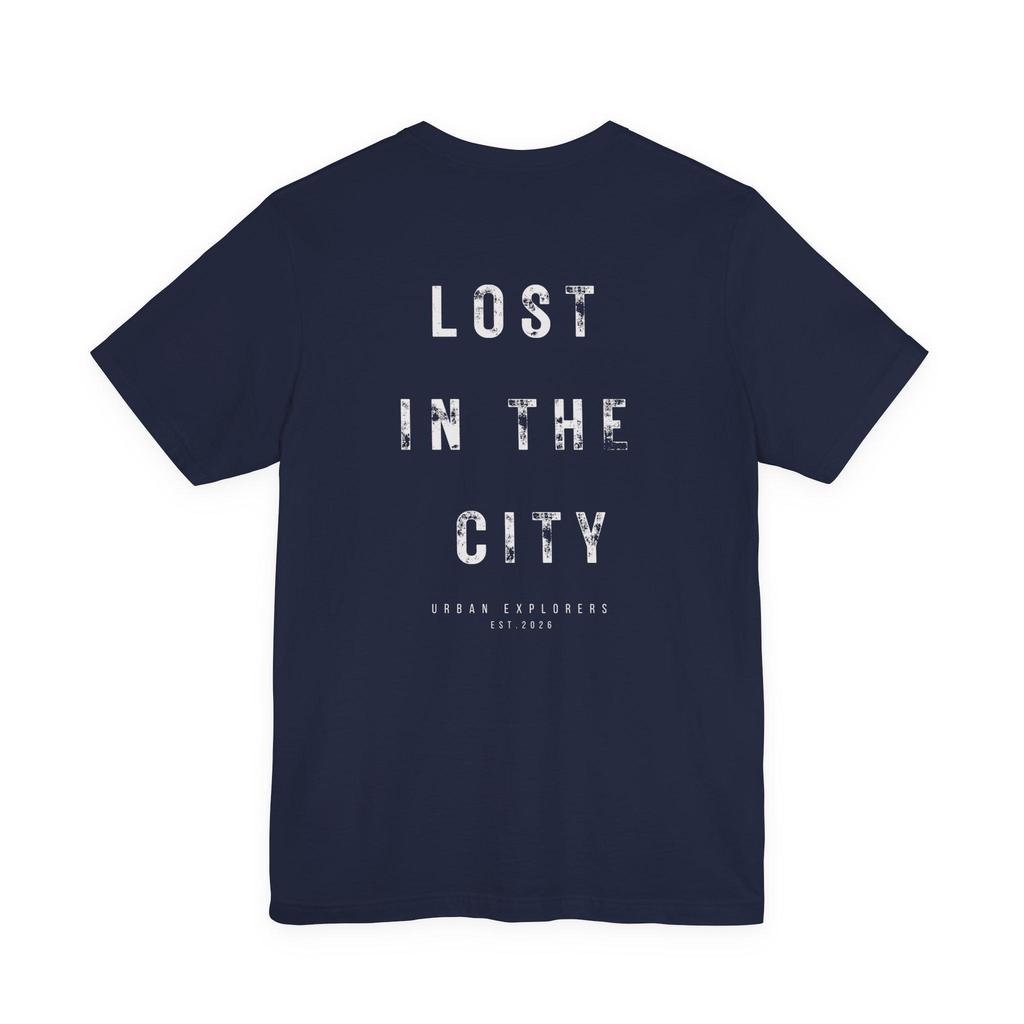 Lost in The City TShirt Urban Streetwear Back Print Tee Minimal Aesthetic Shirt City Life Graphic Tee Urban Tee Unisex Shirt