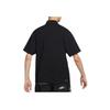 Jordan FW22 Solid Color Logo Print Zip-Up Short Sleeve Shirt Men Tops Black DR2173-010