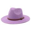Summer Panama Straw Hat for Men Women, Wide Brim Sun Cap Beach Vacation, UV Protection Travel Hat