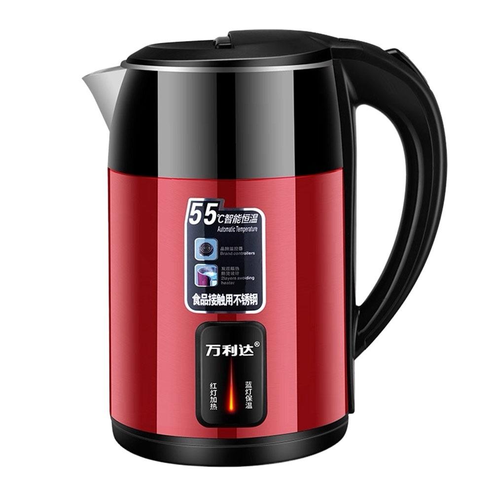 

Електричний чайник з нержавіючої сталі 304, автоматичне вимкнення, чайник для гарячої води червоний