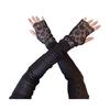 Floral Lace Arm Sleeves Summer Sun Protection Arm Sleeves UV Protection Fingerless Gloves for Women Driving Commuting